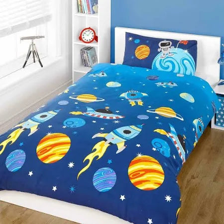 Kidz Rockets Single Duvet Set