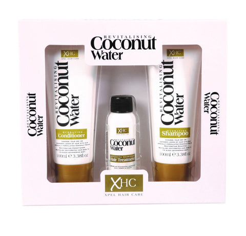 Xpel Coconut Water Shampoo & Conditioner 3 Piece Gift Set