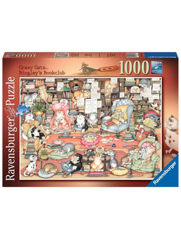 Ravensburger Crazy Cats, Bookclub 1000 Piece Jigsaw Puzzle