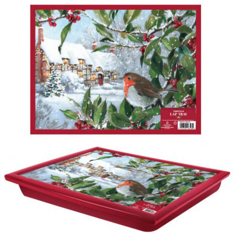 Christmas Robin Lap Tray