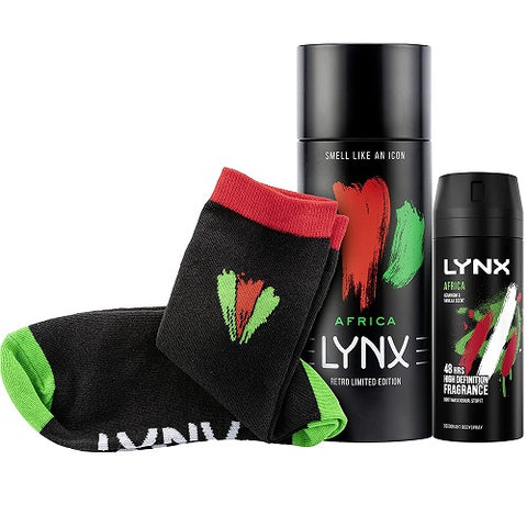 Lynx Africa Retro Can & Socks Gift Set