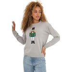 LADIES CHRISTMAS JUMPER NUTCRACKER GREY